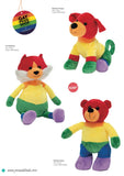 Jomanda Bear Soft Toy Plush Gay Pride Rainbow - 21cm