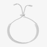 Joma Jewellery Bracelet Bar Silver Textured Bracelet