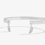 Joma Jewellery Bracelet Bar Silver Feather Bracelet