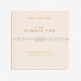 Forever Yours 'It Was Always You' Bracelet In Silver Plating By Joma Jewellery