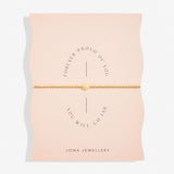 Share Happiness 'Forever Proud Of You, You Will Go Far' Bracelet In Gold Plating By Joma Jewellery