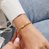 Share Happiness 'Collect Adventures, Dream Explore Discover' Bracelet In Gold Plating By Joma Jewellery