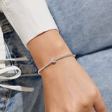 Share Happiness 'Shoot For The Moon, Land Among The Stars' Bracelet In Silver Plating By Joma Jewellery