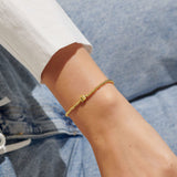 Share Happiness 'Stronger Than You Know, You Got This' Bracelet In Gold Plating By Joma Jewellery