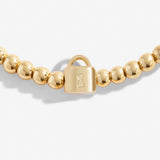 Share Happiness 'Stronger Than You Know, You Got This' Bracelet In Gold Plating By Joma Jewellery