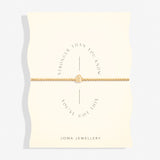 Share Happiness 'Stronger Than You Know, You Got This' Bracelet In Gold Plating By Joma Jewellery