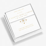Boxed A Little 'If Aunties Were Flowers I'd Pick You' Bracelet In Silver Plating And Gold Plating by Joma Jewellery
