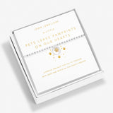 Boxed A Little 'Pets Leave Pawprints On Our Hearts' Bracelet In Silver Plating And Gold Plating by Joma Jewellery