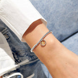 Boxed A Little 'Congratulations Mummy To Be' Bracelet In Silver Plating And Gold Plating by Joma Jewellery