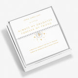 Boxed A Little 'Always My Daughter Forever My Friend' Bracelet In Silver Plating And Gold Plating by Joma Jewellery