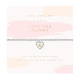 Mother's Day A Little 'I Love You Mummy' Bracelet In Silver Plating And Gold Plating From Joma Jewellery