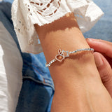 Forever Yours 'Thank You Teacher' Bracelet In Silver Plating And Rose Gold Plating By Joma Jewellery