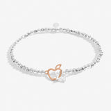 Forever Yours 'Thank You Teacher' Bracelet In Silver Plating And Rose Gold Plating By Joma Jewellery