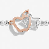 Forever Yours 'Thank You Teacher' Bracelet In Silver Plating And Rose Gold Plating By Joma Jewellery