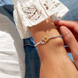 Forever Yours 'Always Dream Big' Bracelet In Silver Plating And Gold Plating By Joma Jewellery