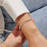 Forever Yours '40th Birthday' Bracelet In Silver Plating By Joma Jewellery