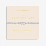 Forever Yours '40th Birthday' Bracelet In Silver Plating By Joma Jewellery
