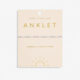 Rose Quartz Anklet In Silver Plating By Joma Jewellery