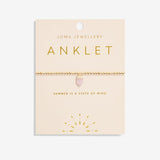 Rose Quartz Crystal Anklet In Gold Plating By Joma Jewellery