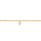 Rose Quartz Crystal Anklet In Gold Plating By Joma Jewellery