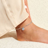 Coin Anklet In Silver Plating By Joma Jewellery