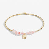 Pink Crystal Anklet In Gold Plating By Joma Jewellery