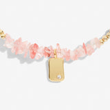 Pink Crystal Anklet In Gold Plating By Joma Jewellery