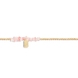 Pink Crystal Anklet In Gold Plating By Joma Jewellery
