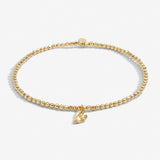 Hammered Heart Anklet In Gold Plating By Joma Jewellery