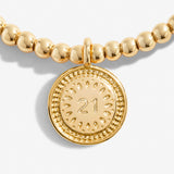 A Little '21st Birthday' Bracelet In Gold Plating by Joma Jewellery