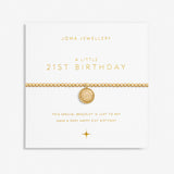 A Little '21st Birthday' Bracelet In Gold Plating by Joma Jewellery