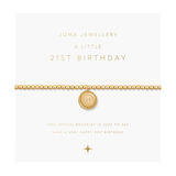 A Little '21st Birthday' Bracelet In Gold Plating by Joma Jewellery