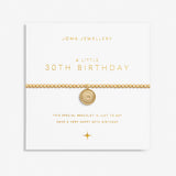 A Little '30th Birthday' Bracelet In Gold Plating by Joma Jewellery