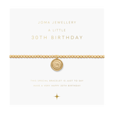 A Little '30th Birthday' Bracelet In Gold Plating by Joma Jewellery