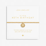 A Little '40th Birthday' Bracelet In Gold Plating by Joma Jewellery
