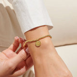 A Little '50th Birthday' Bracelet In Gold Plating by Joma Jewellery