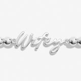 A Little 'Wifey For Lifey' Bracelet In Silver Plating  Joma Jewellery