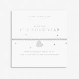 Joma Jewellery A Little 'It's Your Year' Bracelet In Silver Plating