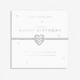 A Little 'Happy Birthday' Bracelet In Silver Plating And Gold Plating by Joma Jewellery