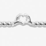 A Little 'Friendship Laughter Happiness' Bracelet In Silver Plating by Joma Jewellery