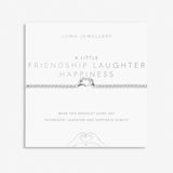 A Little 'Friendship Laughter Happiness' Bracelet In Silver Plating by Joma Jewellery