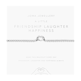 A Little 'Friendship Laughter Happiness' Bracelet In Silver Plating by Joma Jewellery