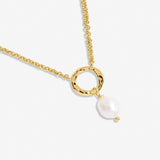 Solaria Baroque Pearl Necklace In Cubic Zirconia And Gold Plating By Joma Jewellery