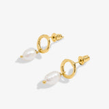 Solaria Baroque Pearl Earrings In Cubic Zirconia And Gold Plating By Joma Jewellery