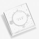 Boxed  Life's A Charm 'Thank You' Bracelet In Silver Plating  by Joma Jewellery
