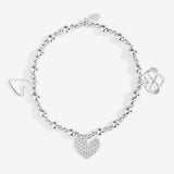 Life's A Charm 'From The Heart' Bracelet In Silver Plating By Joma Jewellery