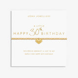 Joma Jewellery  A Little 'Happy 30th Birthday' Bracelet In Gold Plating