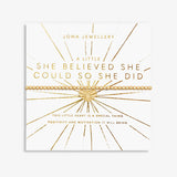 Joma Jewellery  A Little  'She Believed She Could So She Did' In Gold Plating