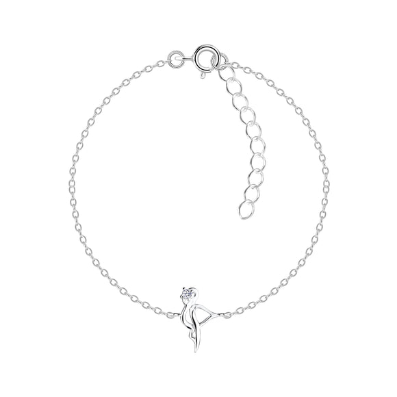 Sterling Silver Flamingo Bracelet with Gift Wrap