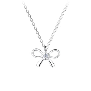 Sterling Silver Bow Necklace  with Gift Wrap